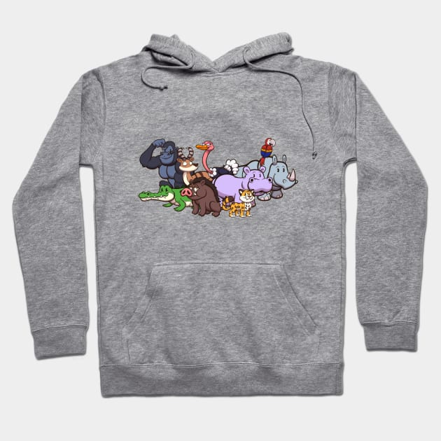 Cute Wildlife Animals Hoodie by TheMaskedTooner